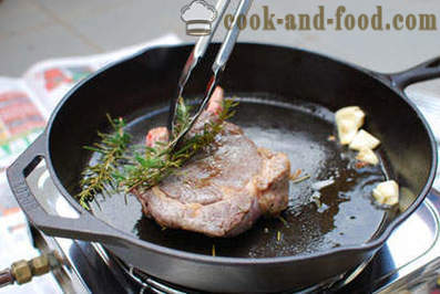 Marha steak egy serpenyőben recept