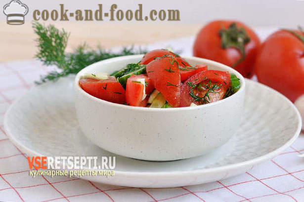 Recept saláta uborka, paradicsom és a cukkini