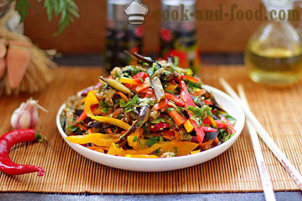 Recept saláta padlizsán és zöldséget koreai