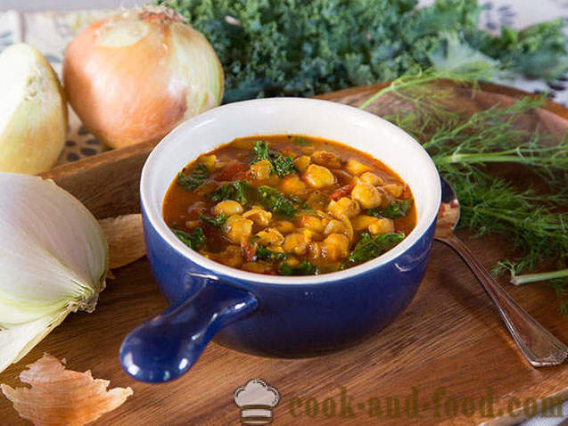 Paradicsom leves csicseriborsó és zöldségek