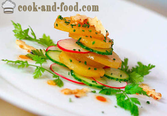 Növényi burgonya saláta uborka és retek recept