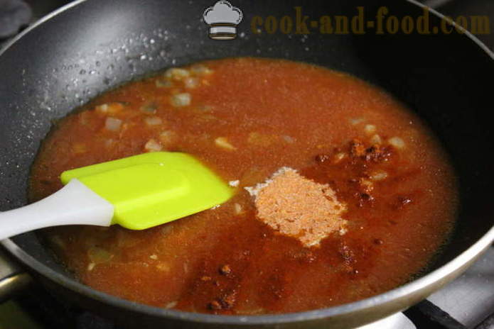 Spagetti tonhallal konzerv paradicsomos-tejszínes mártásban - mindkettő ízletes főzni spagetti, lépésről lépésre recept fotók