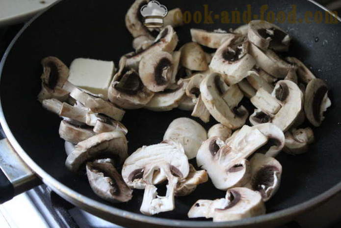 Sertés fasírt gombával és tejszínes mártással - hogyan kell elkészíteni fasírt a darált hús és a gomba, egy lépésről lépésre recept fotók