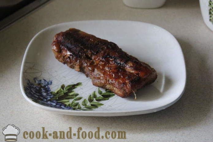Sertéssült fólia - ízletes főzni a sertés szójaszósz, lépésről lépésre recept fotók