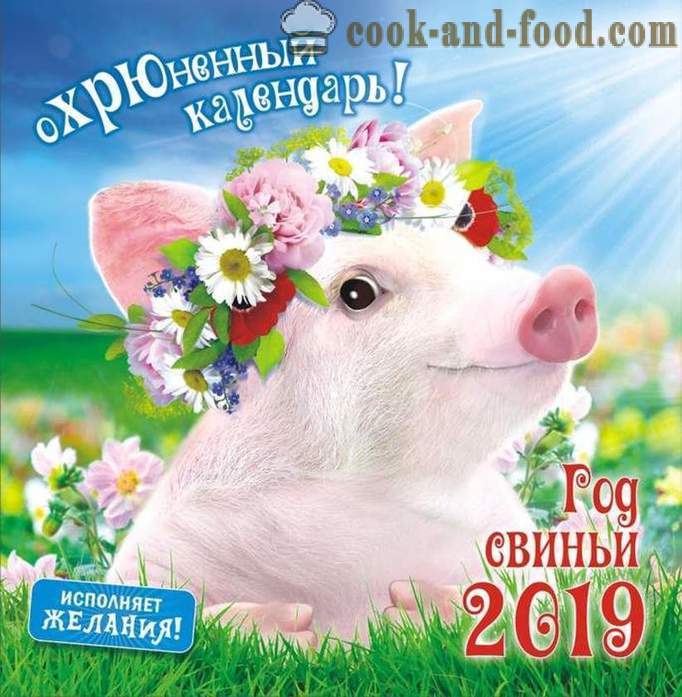 Naptár 2019 a Year of the Pig képekkel - letölthető karácsonyi naptár a sertésekkel és vaddisznó