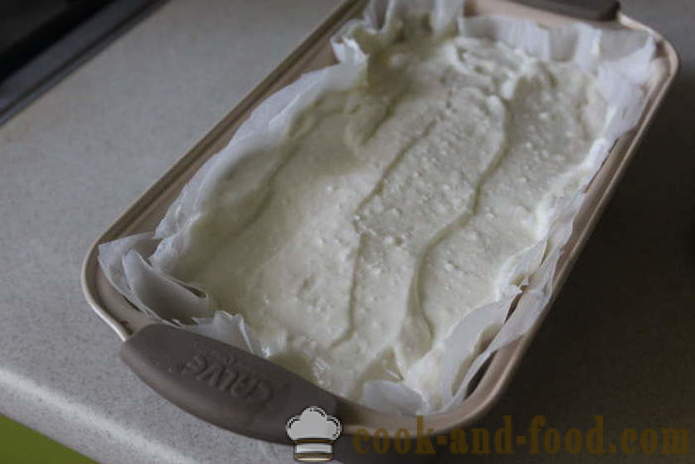Sajttorta őszibarack -, hogyan kell sütni egy tortát túrós és az őszibarack, a lépésről lépésre recept fotók