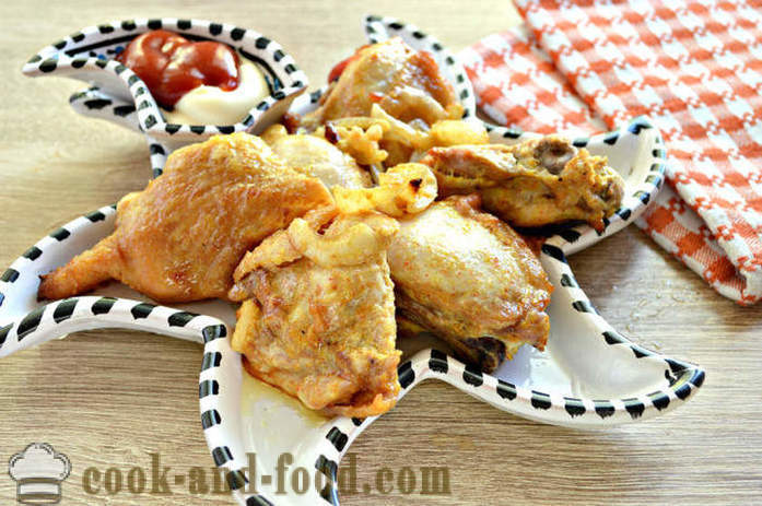Ízletes csirke kebab majonéz -, hogyan kell főzni a csirke nyárs a sütőben, a lépésről lépésre recept fotók