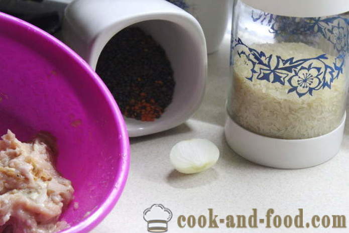 Pilaf lencse, rizs és a csirkehús - hogyan kell főzni csirke pilaf rizs és lencse, egy lépésről lépésre recept fotók
