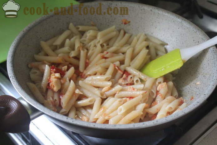 Olasz tészta paradicsommal és a hal -, hogyan kell főzni tésztát hal és paradicsom, egy lépésről lépésre recept fotók