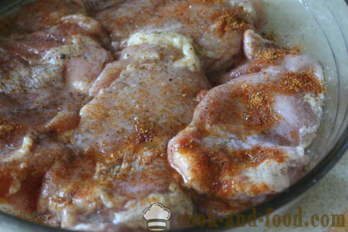 Csirke comb csont nélkül gombával a sütőben - hogyan kell főzni egy finom csirkecombot a sütőben, a lépésről lépésre recept fotók