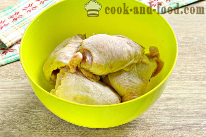 Csirkecomb a sütőben - hogyan kell főzni a csirkecomb a majonéz és a szójaszósz, a lépésről lépésre recept fotók