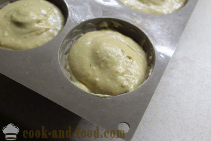 Kávé és muffin a sütőben méz -, hogyan kell sütni sütemények kefir szilikon formák, lépésről lépésre recept fotók