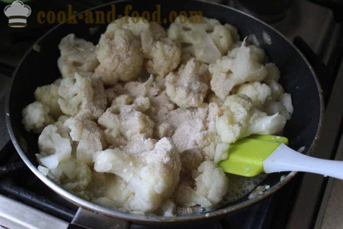 Finom karfiol krémmel - hogyan kell főzni egy finom karfiol egy serpenyőben, egy lépésről lépésre recept fotók