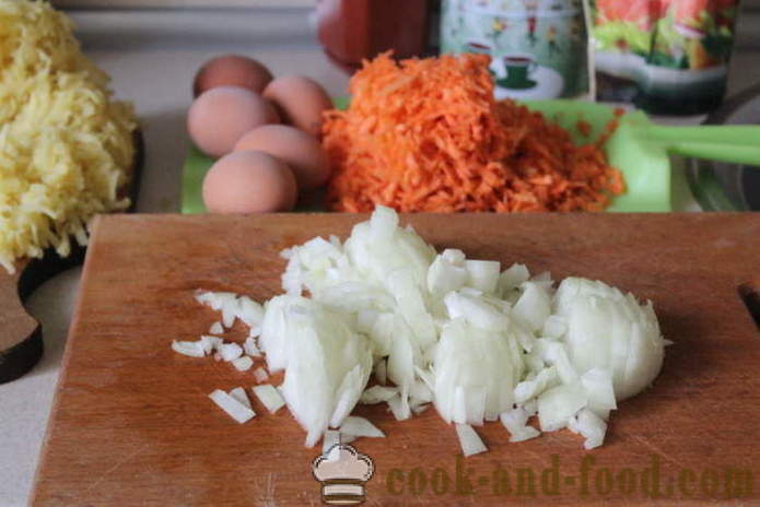 Rakott saláta máj -, hogyan lehet egy salátát májából rétegek, lépésről lépésre recept fotók