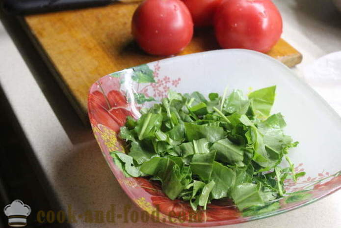 Finom saláta rukkolával és paradicsommal - hogyan kell elkészíteni a saláta rukkolával, lépésről lépésre recept fotók
