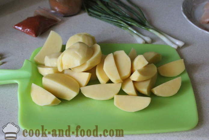 Burgonya paprikával és fokhagymával - hogyan kell főzni finom burgonya, paprika, lépésről lépésre recept fotók