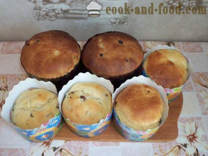 Olasz panettone torta - hogyan kell főzni házi muffin mazsolával, poshagovіy recept egy fotó