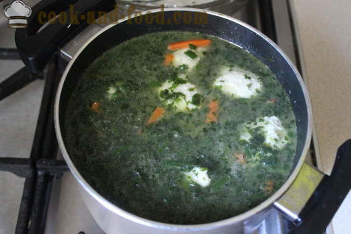 Spenót tejszínnel és knédlivel - hogyan kell főzni leves spenót fagyasztva, lépésről lépésre recept fotók