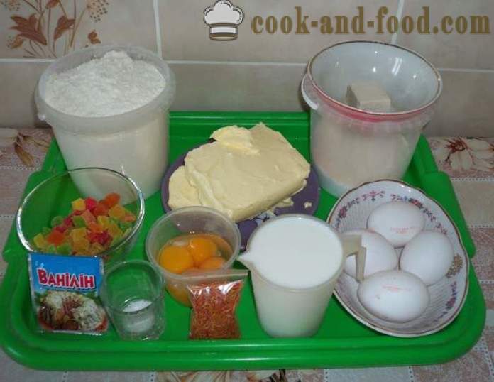 Saffron torta jegesedés fehérje -, hogyan kell főzni egy tortát cukormáz, lépésről lépésre recept fotók