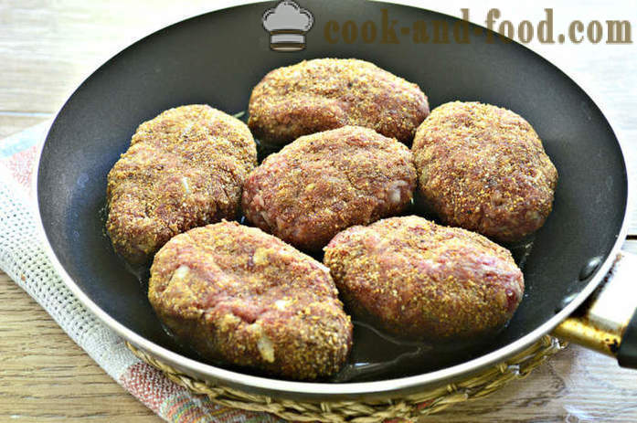 Juicy húst pogácsákat reszelt nyers burgonyát - hogyan lehet hamburgert őrölt marhahús burgonyával, lépésről lépésre recept fotók