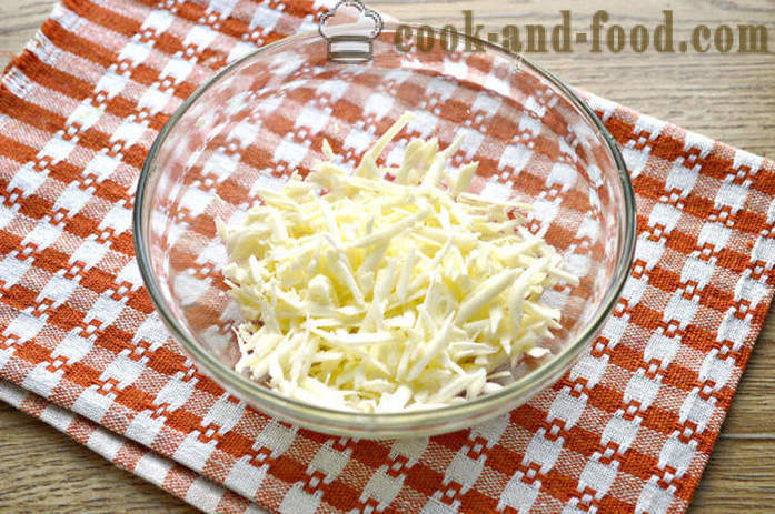 Saláta csirkével és sajttal - hogyan kell főzni csirke saláta olvasztott sajttal, lépésről lépésre recept fotókkal és videó