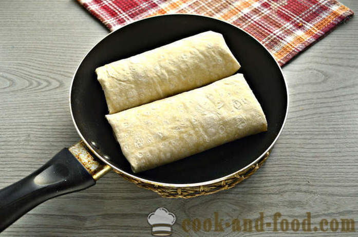 Kolbász pitában sajttal és majonézzel - hogyan lehet kolbászt pita, lépésről lépésre recept fotók