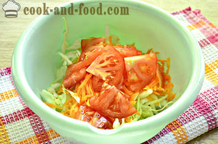 Lépésről lépésre recept fotó finom saláta friss káposzta és sárgarépa - hogyan kell főzni egy finom saláta fiatal káposzta és sárgarépa