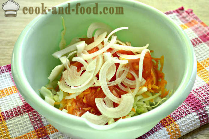 Lépésről lépésre recept fotó finom saláta friss káposzta és sárgarépa - hogyan kell főzni egy finom saláta fiatal káposzta és sárgarépa