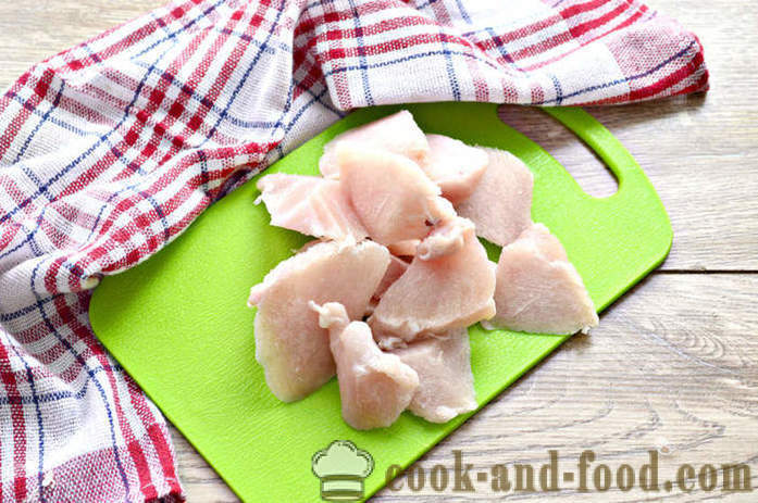 Diétás gombóc darált csirke - hogyan knédli darált csirke, lépésről lépésre recept fotók