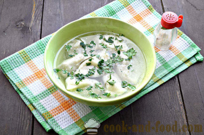 Házi gombóc húsleves - ízletes főzni galuska levest, egy lépésről lépésre recept fotók