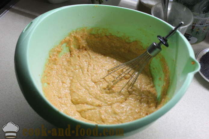 Egyszerű torta sárgarépa és mák -, hogyan kell sütni egy répatorta a sütőben, a lépésről lépésre recept fotók