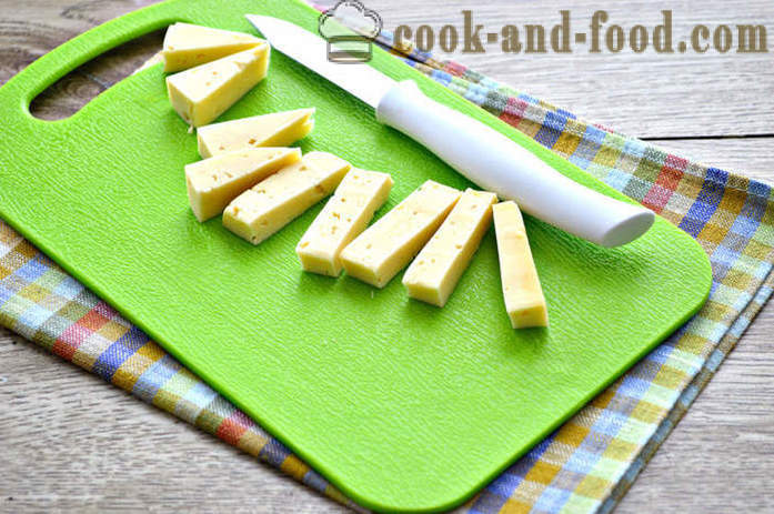 Sült hús szelet sajttal töltve -, hogyan kell főzni pogácsákat sajttal, lépésről lépésre recept fotók
