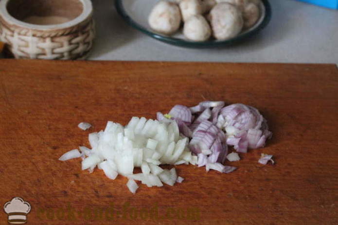 Tejszínes gombamártással - hogyan kell főzni egy gomba gombával, lépésről lépésre recept fotók