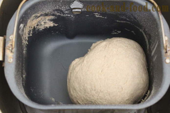 Rusztikus kenyér a kenyérsütő rozsból és teljes kiőrlésű liszt - hogyan lehet kenyeret különböző típusú lisztet a kenyérsütő, lépésről lépésre recept fotók