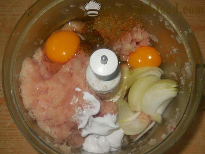 Rakott csirke a sütőben - hogyan kell főzni egy rakott darált csirke rizzsel, lépésről lépésre recept fotók