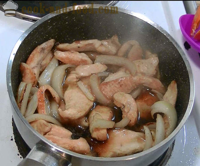 Csirkemell kínai szójaszósz -, hogyan kell főzni csirke egy kínai mártás, lépésről lépésre recept fotók
