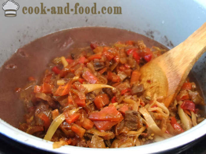 Sűrű leves Chili con carne - hogyan kell főzni egy klasszikus chili con carne, lépésről lépésre recept fotók