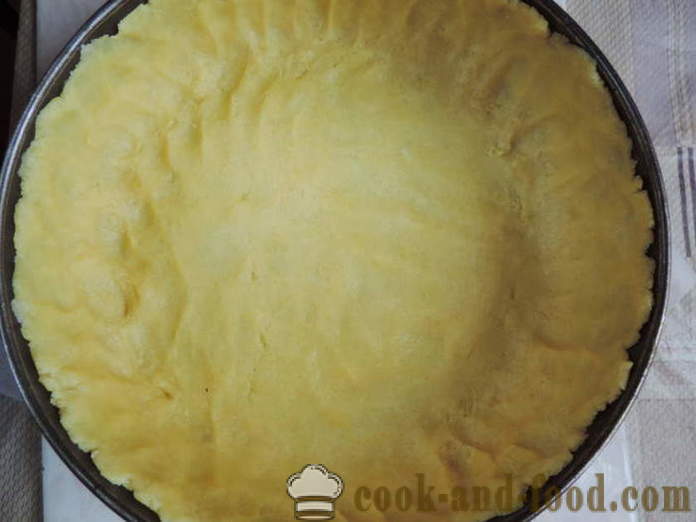Házi sajttorta túrós egy porhanyós tészta -, hogyan lehet egy sajttorta otthon, lépésről lépésre recept fotók