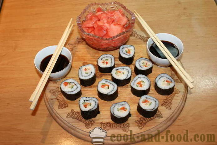 Finom és egyszerű öntetek sushi - hogyan lehet sushi otthon, lépésről lépésre recept fotók