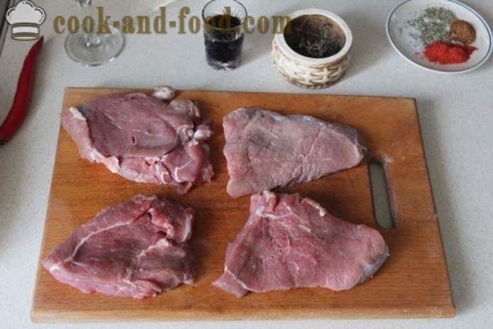 Marha steak egy serpenyőben - hogyan sült marha steak, lépésről lépésre recept fotók