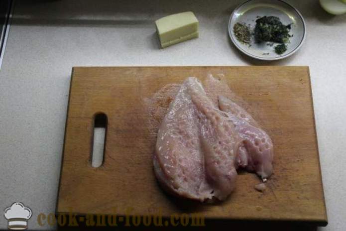 Sajt tekercs csirkemell kemencében - hogyan lehet egy csirke roll otthon, lépésről lépésre recept fotók