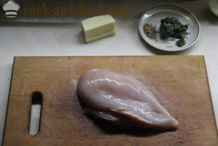 Sajt tekercs csirkemell kemencében - hogyan lehet egy csirke roll otthon, lépésről lépésre recept fotók