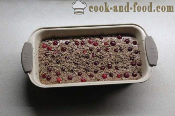 Cranberry muffin csokoládé kefir - hogyan kell főzni sütemények, csokoládé és vörös áfonya, lépésről lépésre recept fotók