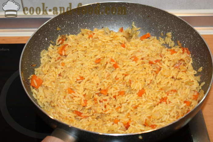 Makréla töltött hagymát a sütőben - hogyan kell főzni makréla rizzsel, lépésről lépésre recept fotók