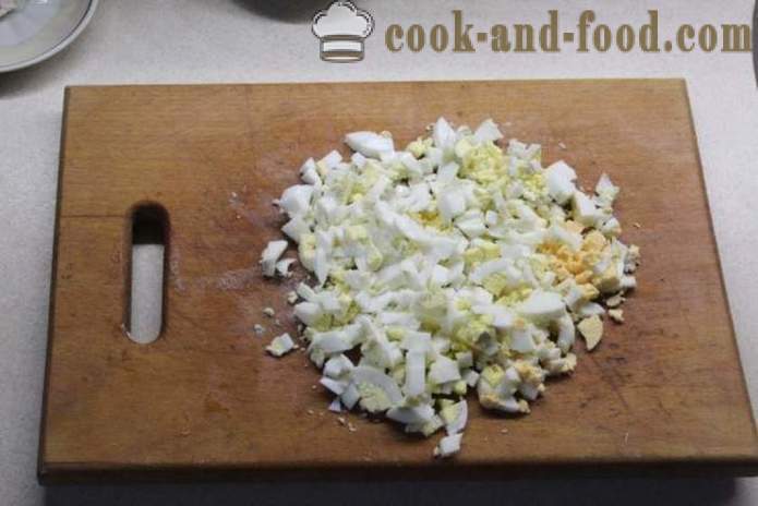 Rakott saláta gombával, emlő- és ananász - hogyan ananász saláta csirkével, lépésről lépésre recept fotók