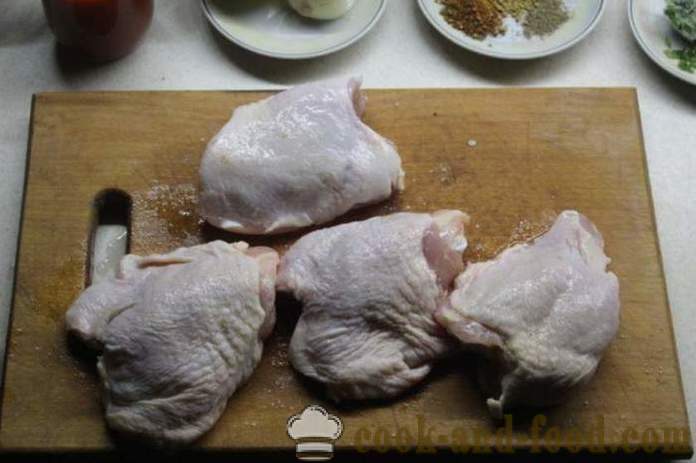 Chakhokhbili Chicken grúz - hogyan kell főzni chakhokhbili otthon, lépésről lépésre fotó-recept