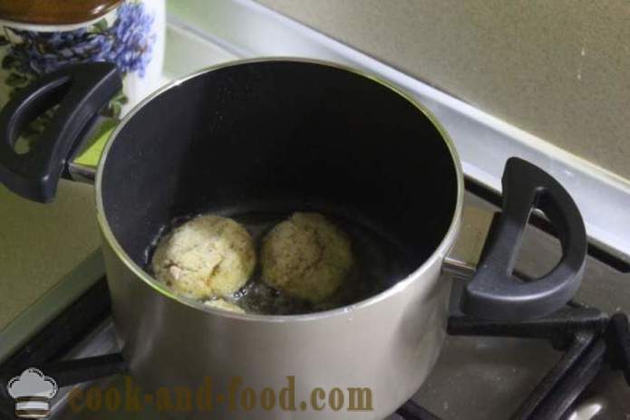 Balls burgonya sajttal és gyógynövények olajban - hogyan burgonya golyókat sajttal, lépésről lépésre recept fotók