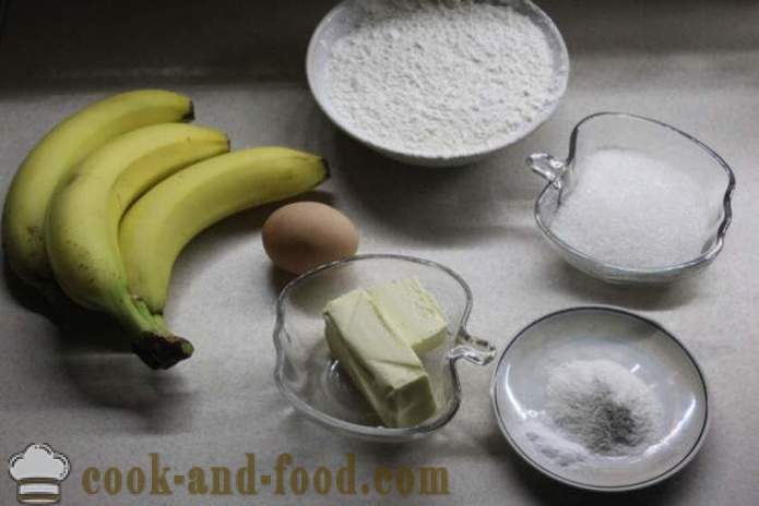 A finom banán torta dió -, hogyan kell főzni muffin banán a sütőben, a lépésről lépésre recept fotók