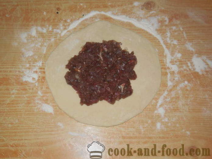Tatár étel Cainari - hogyan tortilla húst a sütőbe, egy lépésről lépésre recept fotók