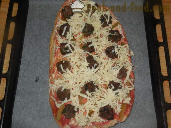 Lazy vastag pita pizza a sütőben - hogyan kell főzni a kész pita pizza, lépésről lépésre recept fotók